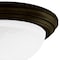 Westinghouse Fixture Ceiling Flush-Mount 60W 3Lght Classic 15In ORB Frost White Alabstr Glass 6429200 - alternate 3